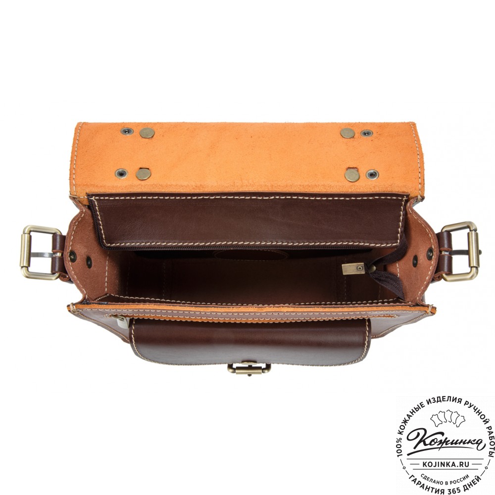 Кожаная  сумка "Виктория" (коричневая)